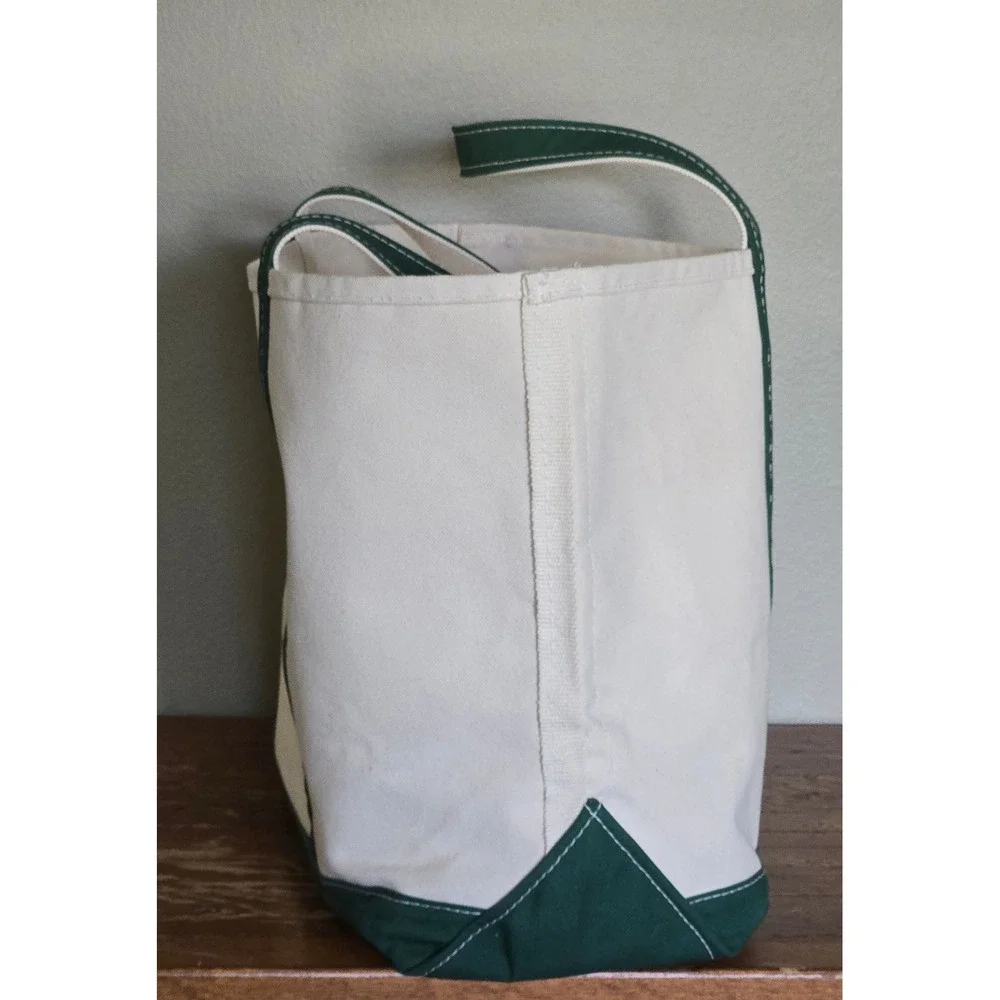 L.L.Bean Boat and Tote Bag Canvas Green X-Large Made in USA 112637
